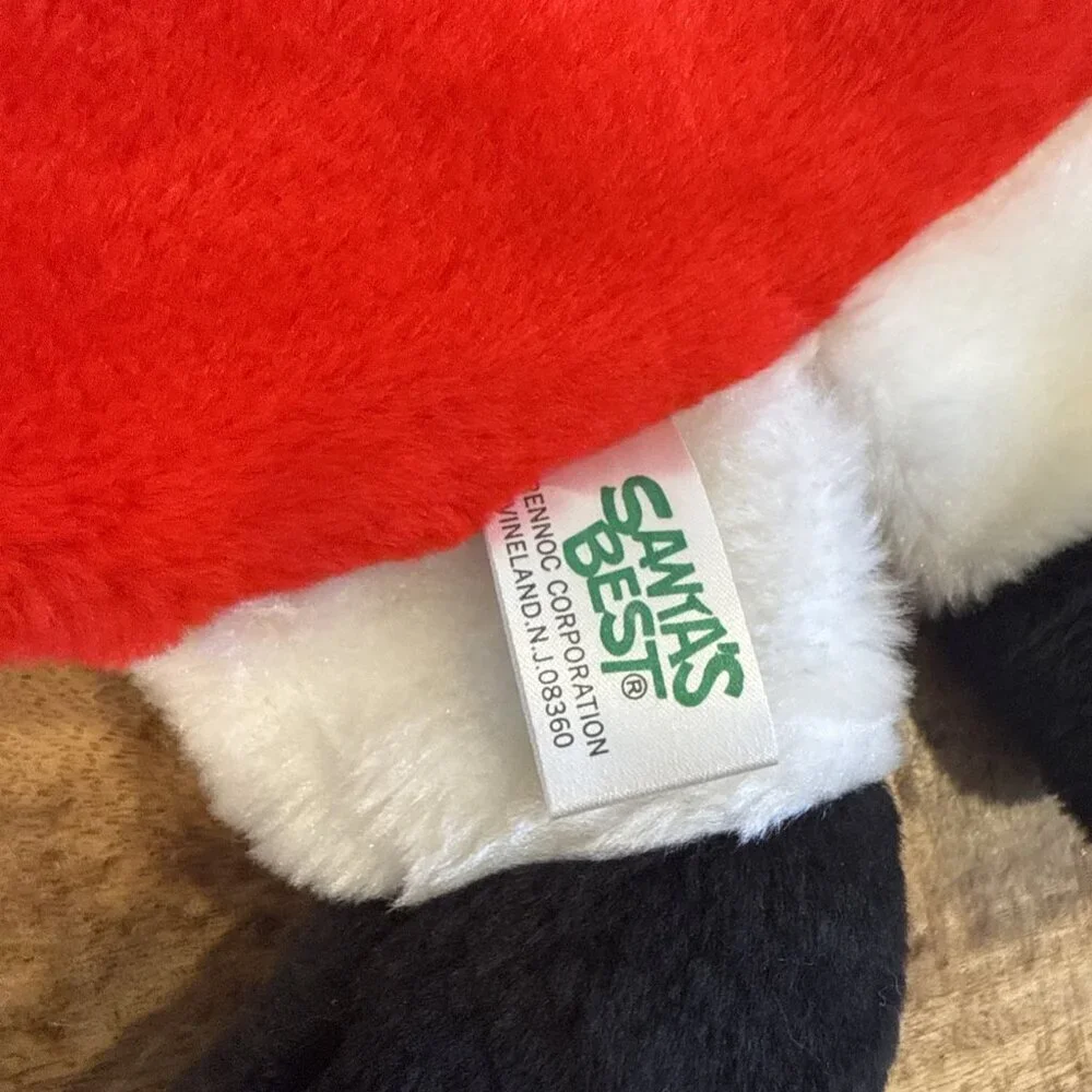 1985 Rennoc Santa’s Best 3D White Teddy Bear Plush Christmas Stocking 21